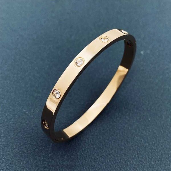 rose gold bracelet colorless wide plate plated 18k diamond embedding couple style fashion bracelet men's and women's buckle screw, Black
rose gold bracelet colorless wide plate plated 18k diamond embedding couple style fashion bracelet men's and women's buckle screw, Black