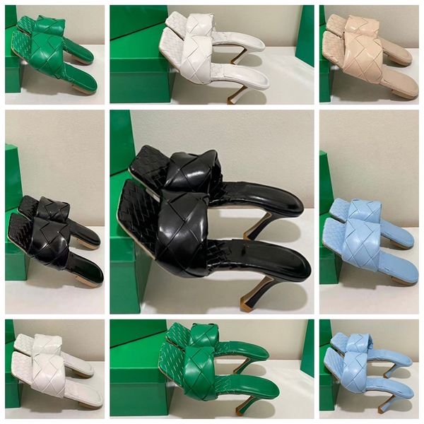 2023 summer new designer square headed knitted slippers one line checkered flat bottom shoes open toe sheepskin blue green high heels women&, Black
2023 summer new designer square headed knitted slippers one line checkered flat bottom shoes open toe sheepskin blue green high heels women&, Black