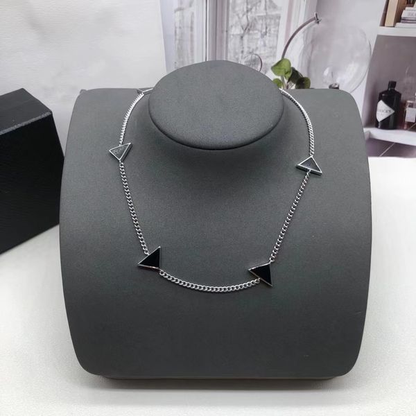 designer classics necklace women men chains luxury jewelry black white p triangle pendant party hip hop punk names statement gold men neckla, Silver
designer classics necklace women men chains luxury jewelry black white p triangle pendant party hip hop punk names statement gold men neckla, Silver