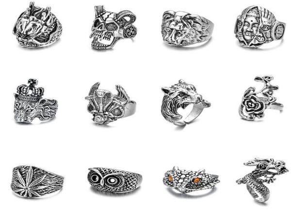 wholesale lot style vintage skull skeleton jewelry rings punk mixed style rings for man women5211704, Silver
wholesale lot style vintage skull skeleton jewelry rings punk mixed style rings for man women5211704, Silver