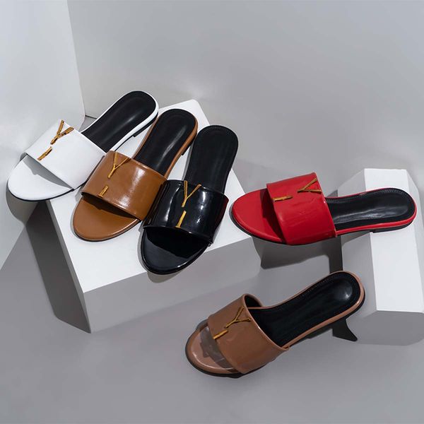 slipper metallic slide sandals designer slides women letter luxury patent leather slippers summer ladies beach sandal party wedding fashion, Black
slipper metallic slide sandals designer slides women letter luxury patent leather slippers summer ladies beach sandal party wedding fashion, Black