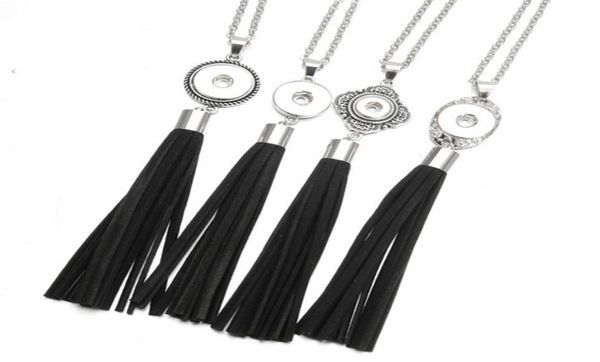 black long tassel necklace 18mm snap button pendants necklace oem odm snaps jewelry8398124, Silver
black long tassel necklace 18mm snap button pendants necklace oem odm snaps jewelry8398124, Silver