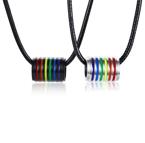 rainbow pendant necklace for women mens stainless steel cylindrical pendant necklace lgbtq accessories bisexual fashion jewelry4731751, Silver
rainbow pendant necklace for women mens stainless steel cylindrical pendant necklace lgbtq accessories bisexual fashion jewelry4731751, Silver