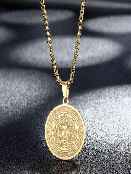 dainty mythology gorgon necklace women men ancient greek symbol jewelry stainless steel pagan necklace gift4w435668798, Silver
dainty mythology gorgon necklace women men ancient greek symbol jewelry stainless steel pagan necklace gift4w435668798, Silver