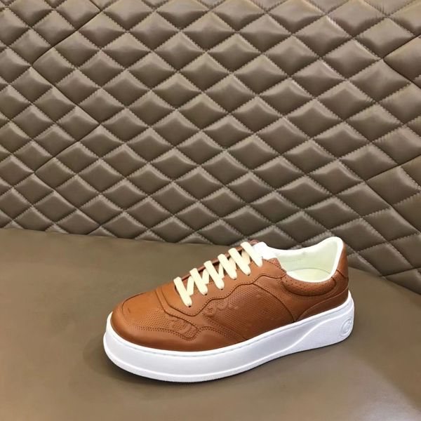 men's new casual shoes cowhide lacing solid thick sole brown sneakers 726544, Black
men's new casual shoes cowhide lacing solid thick sole brown sneakers 726544, Black
