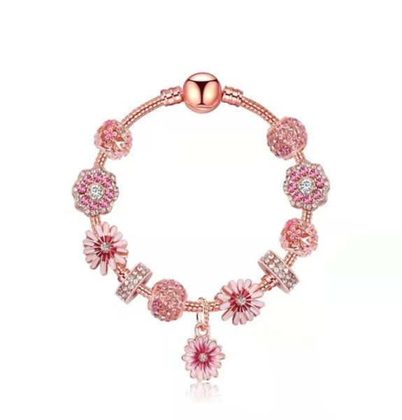 little daisy charm bracelets rose gold charms beads for girl gift chain diy jewelry accessories valentine bracelets3686752, Golden;silver
little daisy charm bracelets rose gold charms beads for girl gift chain diy jewelry accessories valentine bracelets3686752, Golden;silver