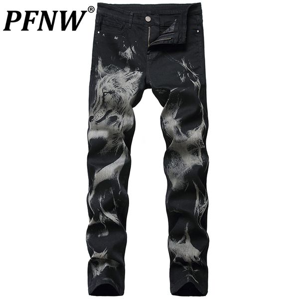 men's jeans pfnw spring autumn darkwear punk style fashion high street graphic print straight slim handsome trousers 28a3053 230625, Blue
men's jeans pfnw spring autumn darkwear punk style fashion high street graphic print straight slim handsome trousers 28a3053 230625, Blue