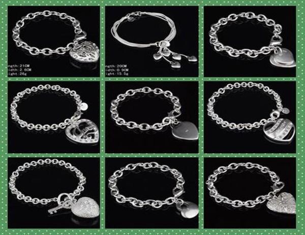 man woman bracelets mix order 9 styles 10pcslot plated 925 silver love heart pendant link chain charm bracelets highquality6514069, Black
man woman bracelets mix order 9 styles 10pcslot plated 925 silver love heart pendant link chain charm bracelets highquality6514069, Black