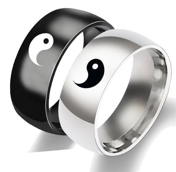 yin and yang couple ring taiji sign symbol men and women stainless steel gossip ring wedding valentines day gift jewelry2920768, Silver
yin and yang couple ring taiji sign symbol men and women stainless steel gossip ring wedding valentines day gift jewelry2920768, Silver