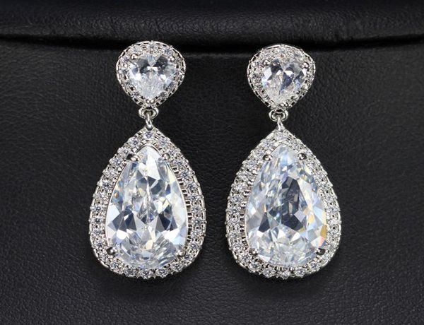 3 layers real 18k white gold platinum plated high grade zirconia diamond luxury long pear drop bridal earrings3699563, Silver
3 layers real 18k white gold platinum plated high grade zirconia diamond luxury long pear drop bridal earrings3699563, Silver