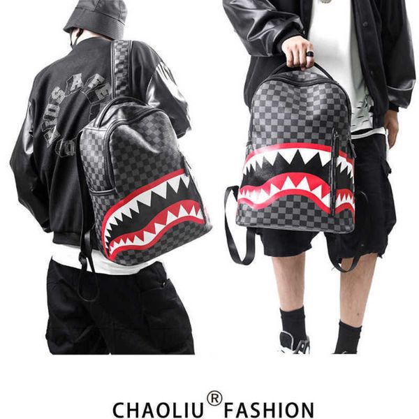 backpack men's travel handbag fashion lattice student schoolbag large capacity shark bag street
backpack men's travel handbag fashion lattice student schoolbag large capacity shark bag street