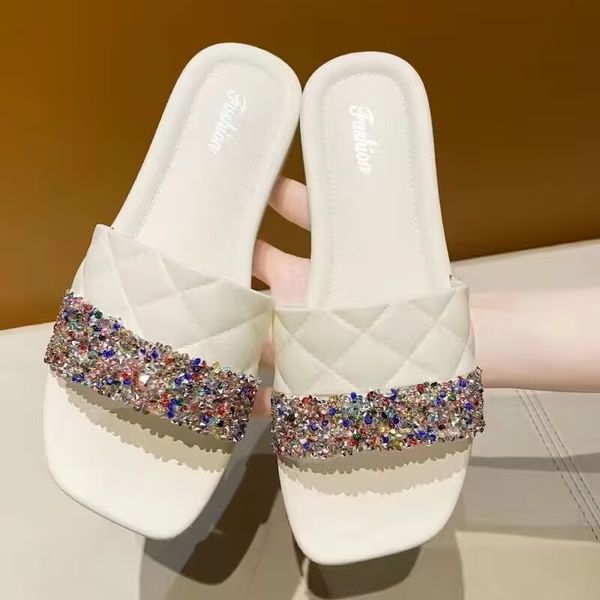 summer rhinestone slippers fairy wind personality beautiful outdoor comfortable soft sole non-slip beach sandals, Black
summer rhinestone slippers fairy wind personality beautiful outdoor comfortable soft sole non-slip beach sandals, Black