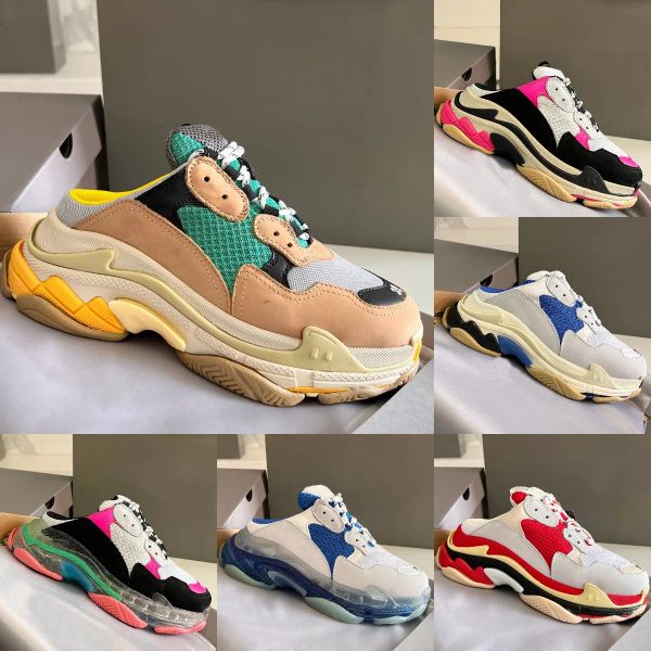 casual shoes triple s mule sneaker designers women men foam mesh lace-up leather trainer runner shoe, Black
casual shoes triple s mule sneaker designers women men foam mesh lace-up leather trainer runner shoe, Black