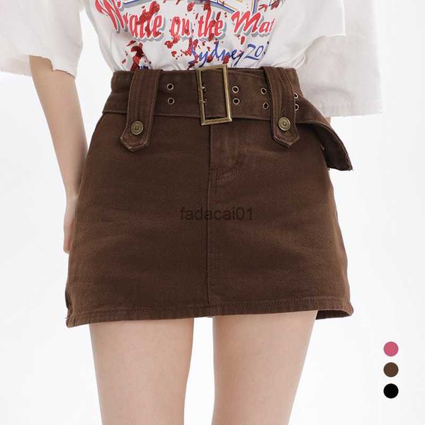 brown women's jeans skirt belt mini denim skirt high waist y2k street summer vintage ie ladies wide leg short skirt l230621, Black
brown women's jeans skirt belt mini denim skirt high waist y2k street summer vintage ie ladies wide leg short skirt l230621, Black