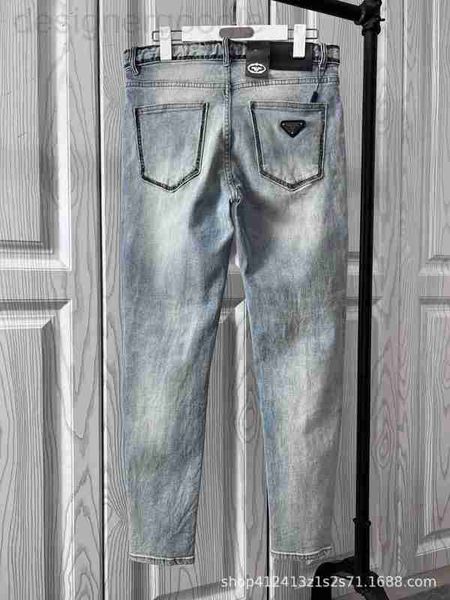 men's pants designer prad family jeans p new spring/summer light wash slim fit small leg triangle thin straight xh09, Black
men's pants designer prad family jeans p new spring/summer light wash slim fit small leg triangle thin straight xh09, Black