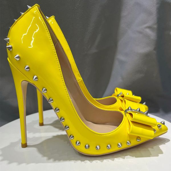 yellow bow rivet women pointy toe stiletto high heels size 33-45 punk rivets slip on pumps ladies party shoes, Black
yellow bow rivet women pointy toe stiletto high heels size 33-45 punk rivets slip on pumps ladies party shoes, Black
