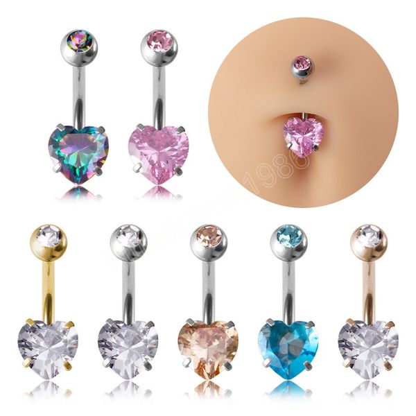 zircon heart belly button ring navel piercing stainless steel barbell dangling ombligo bar for women body jewelry, Silver
zircon heart belly button ring navel piercing stainless steel barbell dangling ombligo bar for women body jewelry, Silver
