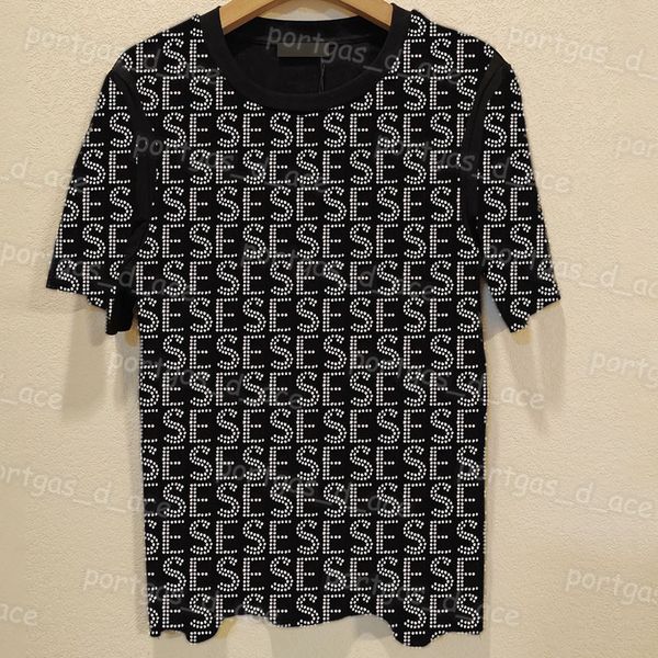 shiny women t shirt short sleeve black rhinestone letter street style t shirts 
shiny women t shirt short sleeve black rhinestone letter street style t shirts