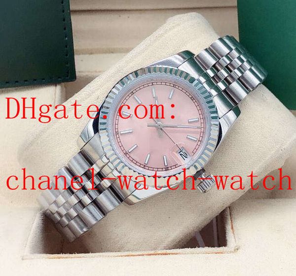ladies date wristwatches stainless steel 168623 31mm pink dial mechanical automatic women's fashion watch, Slivery;brown
ladies date wristwatches stainless steel 168623 31mm pink dial mechanical automatic women's fashion watch, Slivery;brown