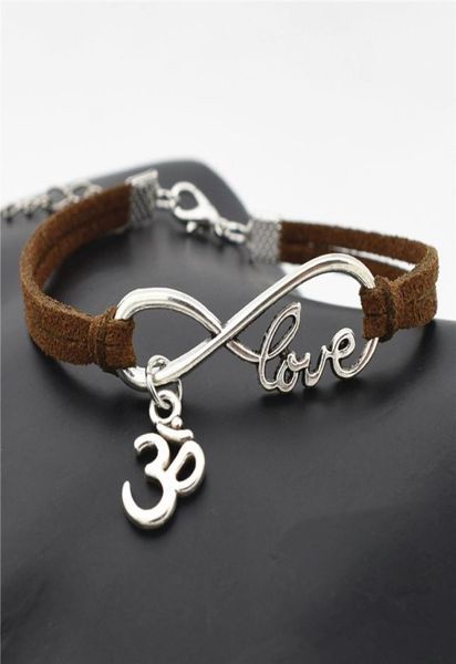 afshor 2018 personality jewelry hindu tibetan silver infinity love buddhist 3d ohm aum yoga om symbol charms leather bracelet for 2135971, Golden;silver
afshor 2018 personality jewelry hindu tibetan silver infinity love buddhist 3d ohm aum yoga om symbol charms leather bracelet for 2135971, Golden;silver