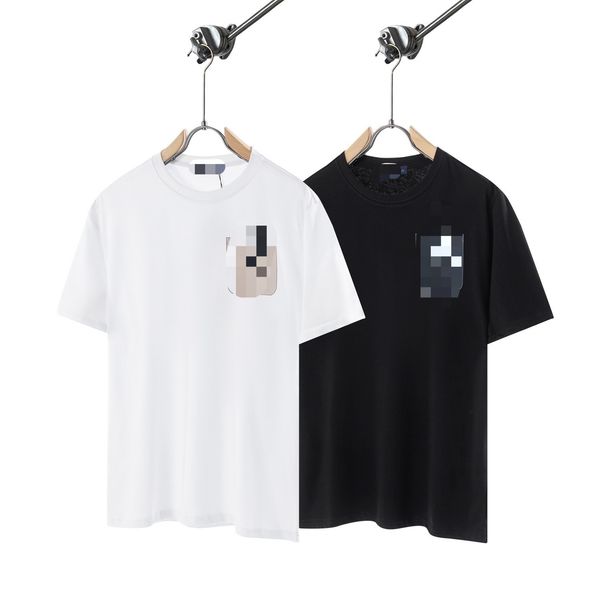 23 designer men's t-shirt fake pocket inverted letter-printed t-shirt summer short sleeve couple, White;black
23 designer men's t-shirt fake pocket inverted letter-printed t-shirt summer short sleeve couple, White;black