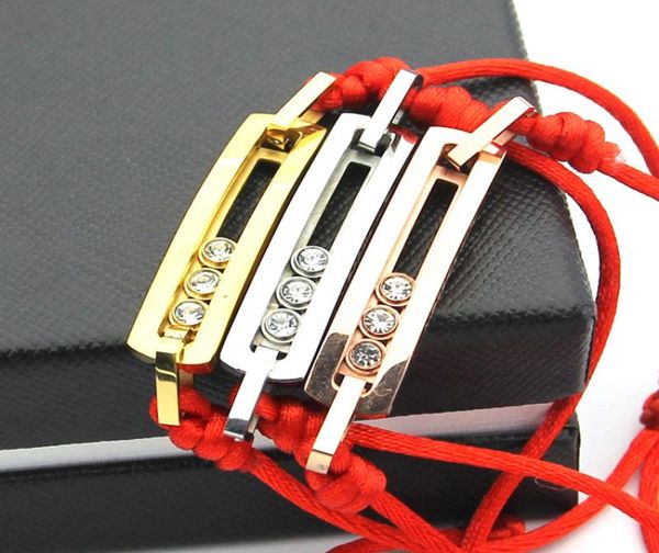 tyme stainless steel rose gold color love bracelet three slip drills red rope bracelets ladies silver h braceletsbangle women4462942, Black
tyme stainless steel rose gold color love bracelet three slip drills red rope bracelets ladies silver h braceletsbangle women4462942, Black
