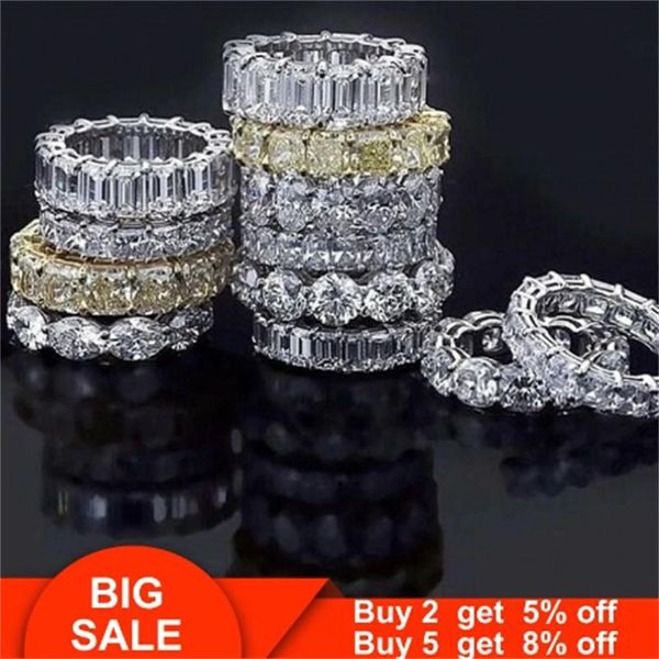 eternity promise ring white gold filled zircon engagement wedding band rings for women men finger party jewelry, Slivery;golden
eternity promise ring white gold filled zircon engagement wedding band rings for women men finger party jewelry, Slivery;golden