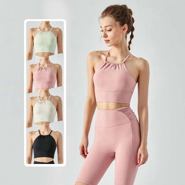 designer lu lus crop tank chest pad running fiess yoga clothing gym vest high strength lulu sports bra halter neck sleeveless 6 color
designer lu lus crop tank chest pad running fiess yoga clothing gym vest high strength lulu sports bra halter neck sleeveless 6 color