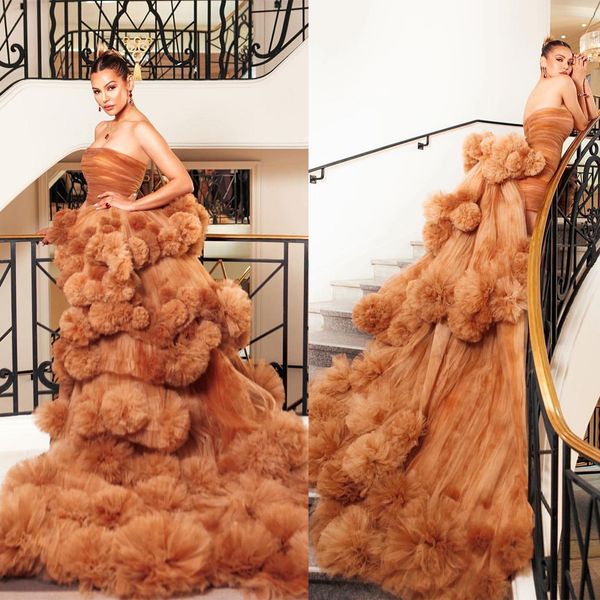 arabic mermaid prom gowns tiered ruffles strapless evening dresses custom made sweep train party dresses, Black;red
arabic mermaid prom gowns tiered ruffles strapless evening dresses custom made sweep train party dresses, Black;red