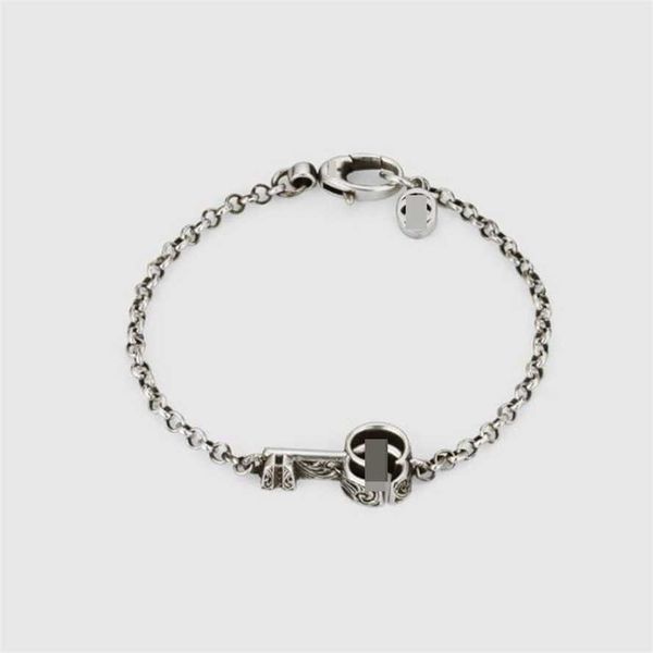 2023 gujia 925 sterling silver double carved flower key couple bracelet g fashion men's and women's ins style, Black
2023 gujia 925 sterling silver double carved flower key couple bracelet g fashion men's and women's ins style, Black
