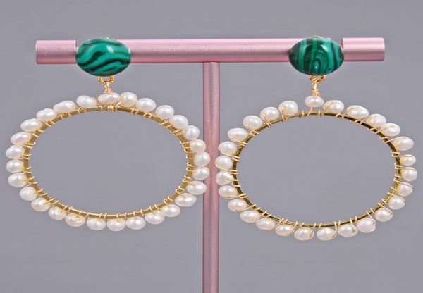 guaiguai jewelry green malachite gold color big circle hoop stud earrings handmade for women real gems stone lady fashion jewellry4560912, Silver
guaiguai jewelry green malachite gold color big circle hoop stud earrings handmade for women real gems stone lady fashion jewellry4560912, Silver
