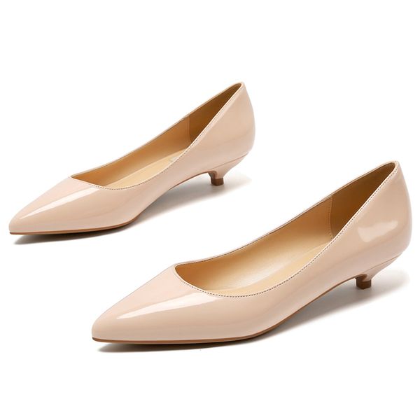 spring genuine leather pumps women classic low high heels white nude color work pointed toe office dress shoes for female e0007, Black
spring genuine leather pumps women classic low high heels white nude color work pointed toe office dress shoes for female e0007, Black