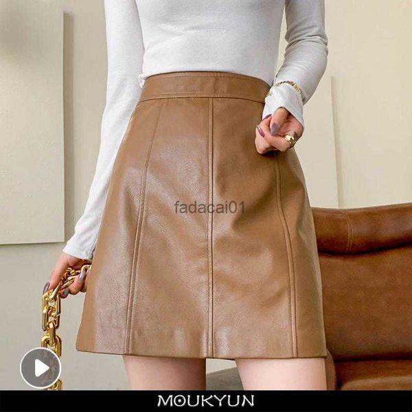 moukyun mini leather skirt women spring autumn korean fashion short skirts female high waisted club brown aline skirts l230621, Black
moukyun mini leather skirt women spring autumn korean fashion short skirts female high waisted club brown aline skirts l230621, Black
