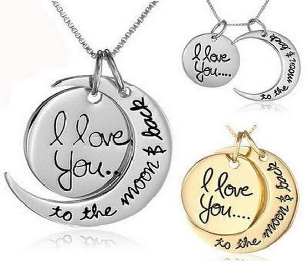 2020 fashion necklace moon necklace i love you to the moon and back for mom sister family pendant link chain3006569, Silver
2020 fashion necklace moon necklace i love you to the moon and back for mom sister family pendant link chain3006569, Silver