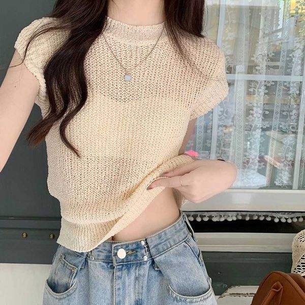 new pullover garden neck knitwear for women summer fashion shirts outwear fragrant hollow out foreign style small flying sleeve bottom top, White
new pullover garden neck knitwear for women summer fashion shirts outwear fragrant hollow out foreign style small flying sleeve bottom top, White