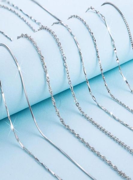 real 925 sterling silver chain necklace water-wave box link chain for woman 45cm 0.7 0.8mm diy jewelry making 18 inches6045320
real 925 sterling silver chain necklace water-wave box link chain for woman 45cm 0.7 0.8mm diy jewelry making 18 inches6045320