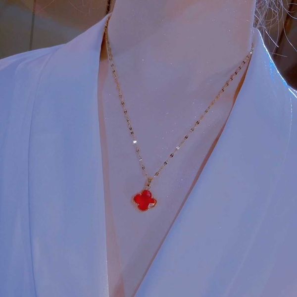 clover necklace designer reversible fourleaf clover collar chain simple light luxury nonfading high value beauty gift, Silver
clover necklace designer reversible fourleaf clover collar chain simple light luxury nonfading high value beauty gift, Silver