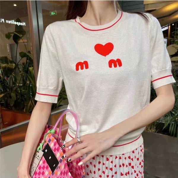luxury designer tshirt womens knitted pullover tee letter embroidered short sleeve round neck knit slim fit women clothing, White
luxury designer tshirt womens knitted pullover tee letter embroidered short sleeve round neck knit slim fit women clothing, White
