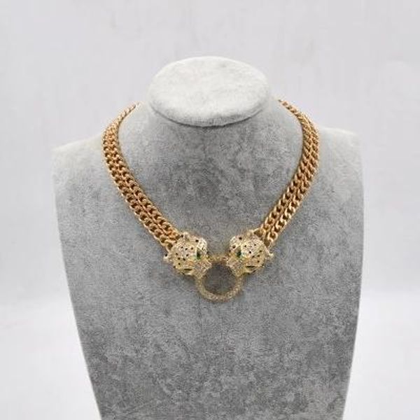 bangle fashion jewelry crystal setting chokers necklace double layer chain leopard head pendant necklace women gift wholesale, Black
bangle fashion jewelry crystal setting chokers necklace double layer chain leopard head pendant necklace women gift wholesale, Black