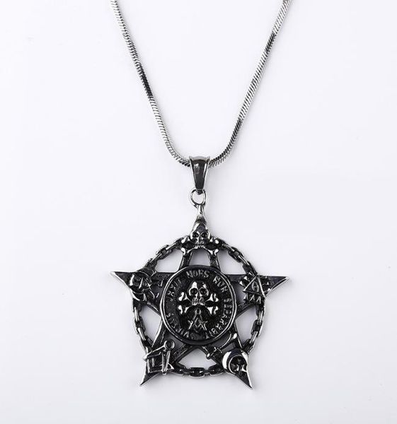 2018 punk titanium pendants cool pentagram skull pendant necklace for men gothic style hexagram necklace jewelry d719l5309721, Silver
2018 punk titanium pendants cool pentagram skull pendant necklace for men gothic style hexagram necklace jewelry d719l5309721, Silver