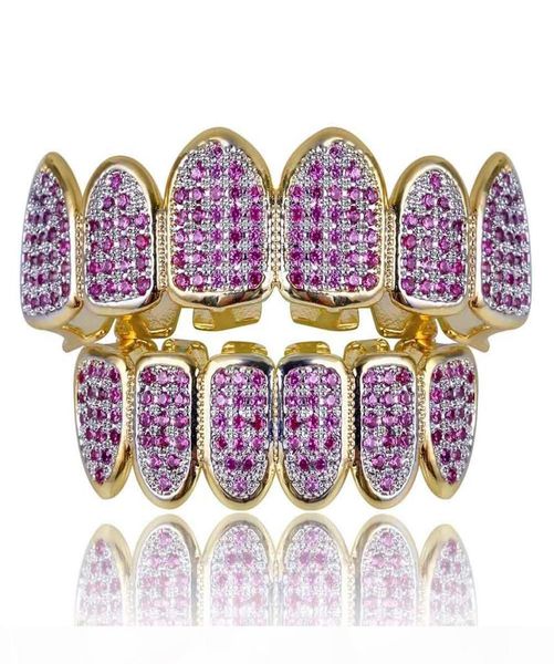 new custom fit hip hop gold teeth grillz caps micro pave fuchsia cubic zirconia bottom grills set for christmas gift women3138818, Black
new custom fit hip hop gold teeth grillz caps micro pave fuchsia cubic zirconia bottom grills set for christmas gift women3138818, Black