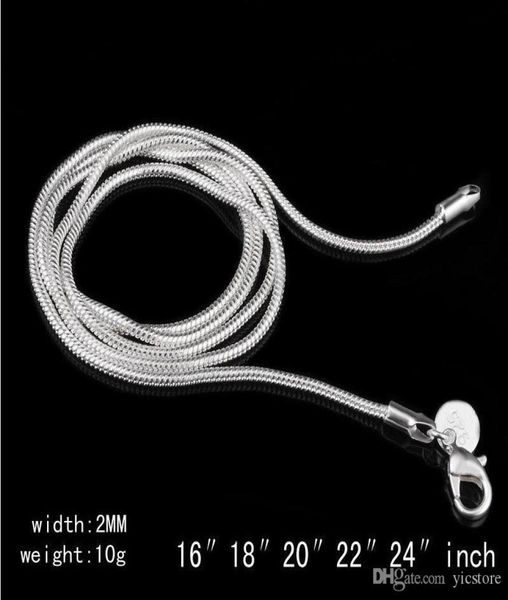 2mm 925 sterling silver chains choker necklaces jewelry in bulk optional size 16 18 20 22 24 inches2890826
2mm 925 sterling silver chains choker necklaces jewelry in bulk optional size 16 18 20 22 24 inches2890826