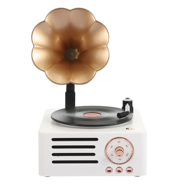 Image of Bluetooth speaker Record Player Retro Turntable All in One Vintage Phonograph Nostalgic Gramophone Built-in Speaker 3.5mm Aux-in/USB