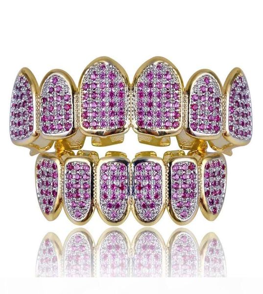 new custom fit hip hop gold teeth grillz caps micro pave fuchsia cubic zirconia bottom grills set for christmas gift women2414386, Black
new custom fit hip hop gold teeth grillz caps micro pave fuchsia cubic zirconia bottom grills set for christmas gift women2414386, Black