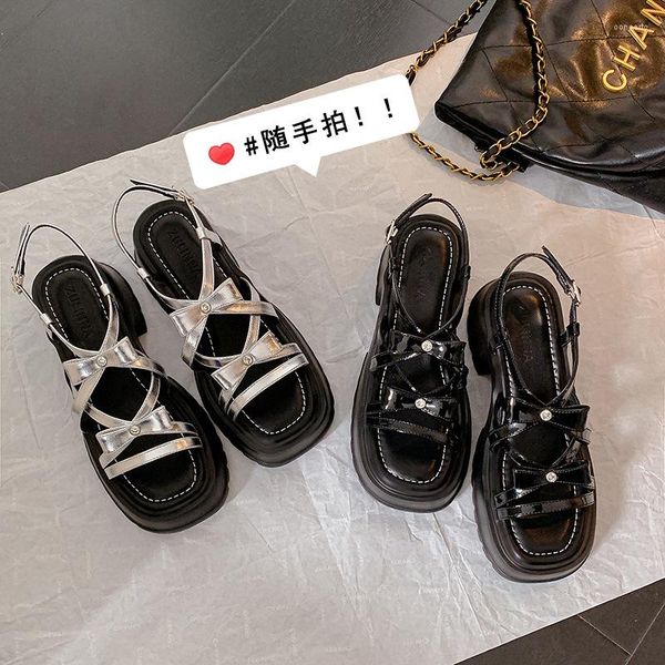 sandals summer women's round toe open thick bottom bow knot elevated wl-r031, Black
sandals summer women's round toe open thick bottom bow knot elevated wl-r031, Black