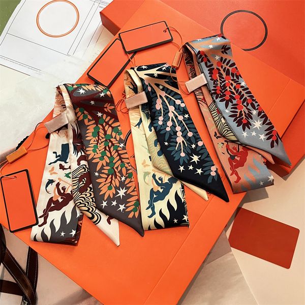 2023 luxury women's silk scarf designer classic print handbag hairband scarf high-end silk scarf size 5x90cm, Blue;gray
2023 luxury women's silk scarf designer classic print handbag hairband scarf high-end silk scarf size 5x90cm, Blue;gray