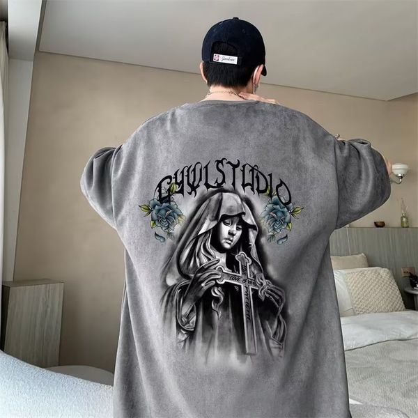 2023 men t shirts europe american luxury heavyweight t-shirt men's fashion short sleeve loose hip hop street clothes, White;black
2023 men t shirts europe american luxury heavyweight t-shirt men's fashion short sleeve loose hip hop street clothes, White;black