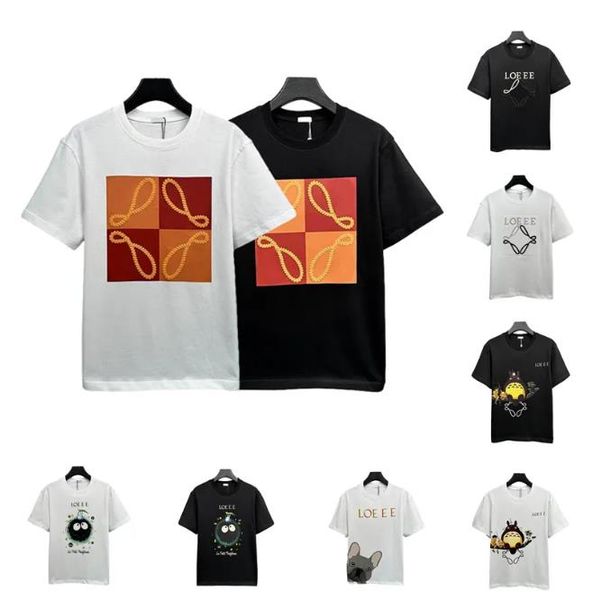 designers mens women summer t shirt embroidery tshirt with loewees letters print short sleeves shirts men loose oversize luxury street tees, White;black
designers mens women summer t shirt embroidery tshirt with loewees letters print short sleeves shirts men loose oversize luxury street tees, White;black