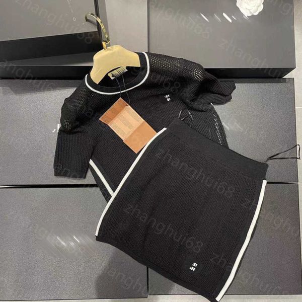 23ss womens designer clothing skirt set round neck striped mesh short sleeve t-shirt high-waisted elastic skirt sets womens clothing a1, White
23ss womens designer clothing skirt set round neck striped mesh short sleeve t-shirt high-waisted elastic skirt sets womens clothing a1, White