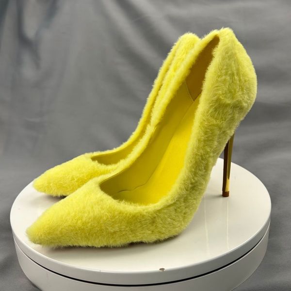 women pumps 2023 yellow short fur warm pointy toe 12cm thin high heels slip on dress zapatos shoes woman plus size 33-45, Black
women pumps 2023 yellow short fur warm pointy toe 12cm thin high heels slip on dress zapatos shoes woman plus size 33-45, Black